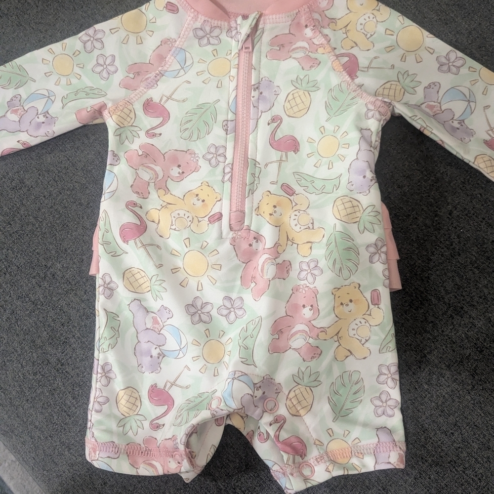 Care Bears Pastel Kids Swim One Piece